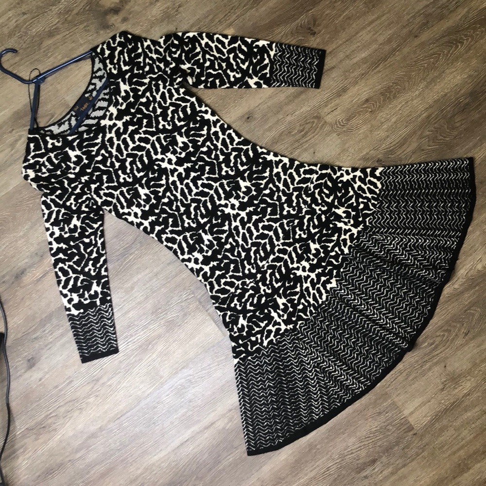 Just Taylor Leopard Sweater Dress